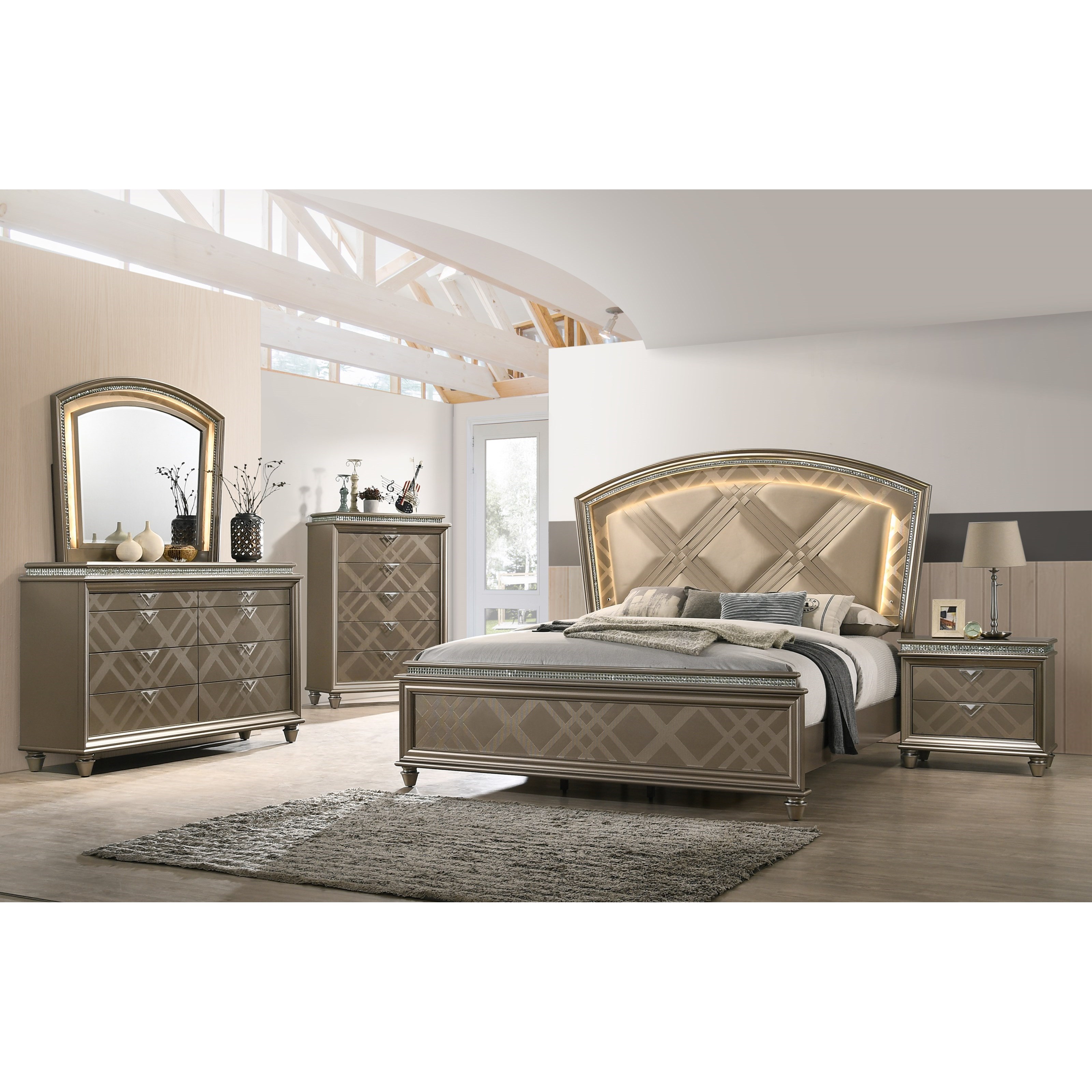 King glam store bedroom sets